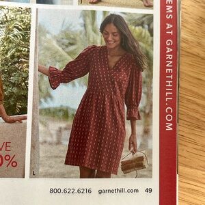 NWT Garnet Hill Organic Cotton Clip Dot Dress